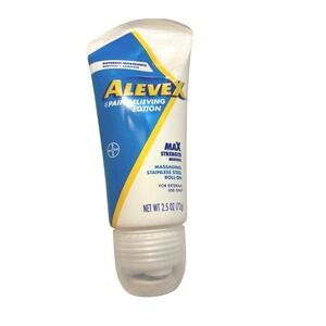 AleveX Max Strength Pain Relieving Lotion Menthol Camphor Roll-On 2.5 oz Bayer